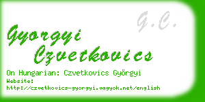 gyorgyi czvetkovics business card